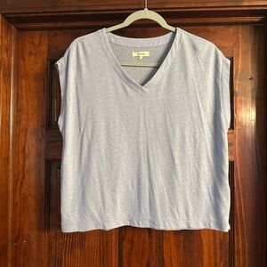 Light Blue V-Neck Women's Top by Madewell